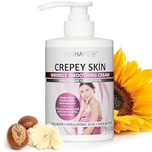 Reshape+ Collagen Body & Face Cream Moisturizing Skin Care Lotion, Skin Tightening Cellulite Body Lotion Improves Skin Elasticity, Plumps Sagging Skin W/Green Tea, Aloe Vera, & Chamomile, 15 Fl Oz