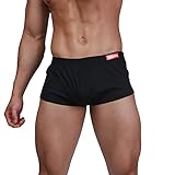 TADUANO Men's Underwear Boxer Trunk Low Rise Sexy Fashion Short Comfortable Sport Underpants(Black, 2XL)
