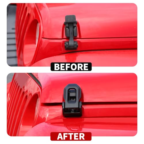 Pestillos de aluminio JeCar para capó de Jeep Wrangler JK JL accesorios exteriores Gladiator 3