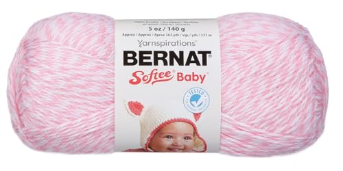 Image of Bernat Softee Baby Yarn, 5 oz, Gauge 3 Light, Baby Pink Marl