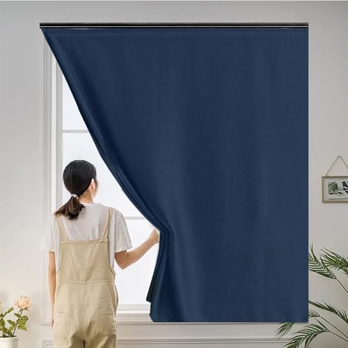 Parasol para ventanas ajustable e impermeable con ventosa fija color azul 2