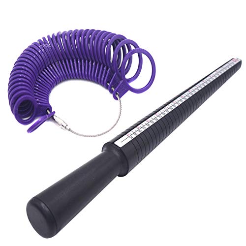 PerGrate Taille d'anneau bâton mandrin doigt jauge ensemble tailles de mesure outil de bijoux