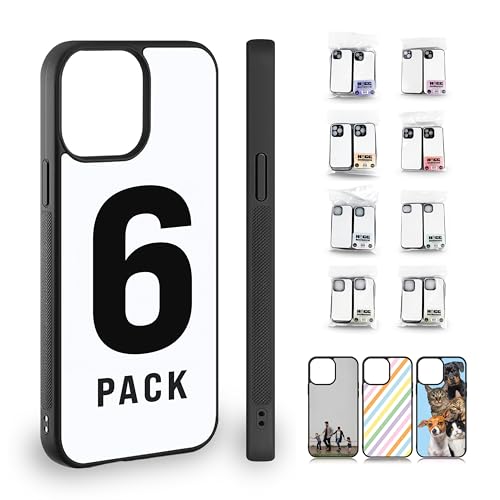 Coque sublimation iPhone 14 Pro vierge Hogg lot de 6 coques DIY blanches pour impression transfert chaud