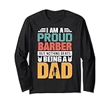 i'm a proud barber being a dad funny fathers maglia a manica