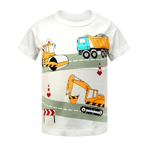 Image of DEEKEY Toddler Boys Shirts Short-Sleeve Little Kids t Shirts Boys' Tops, Tees & Shirts Graphic TEE Age for 2-7 Years 4-Pack
