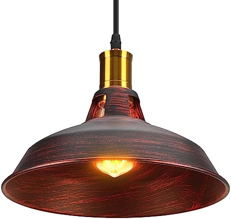 Lampadario Sospensione Vintage Industriale - 3 Pezzi, Nero, Diametro 27cm, Portalampada E27, Per Cucina/Soggiorno - Foto 7