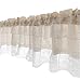 TINE HOME CURTAINS Tenda Decorativa da Cucina per Sala da Pranzo Mensola e Mantovana Poliestere Cotone Tendine della Finestra Tende di Tulle Voile Tenda per Finestra,150x40cm