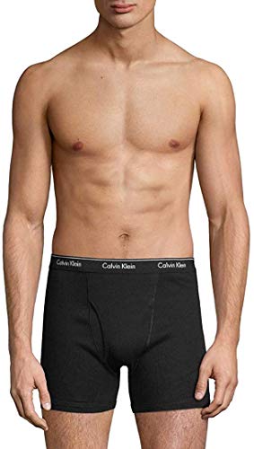 Calvin Klein Men's 100% Cotton Boxer Brief 3-Packs (Black/Black/Black, Medium)2
