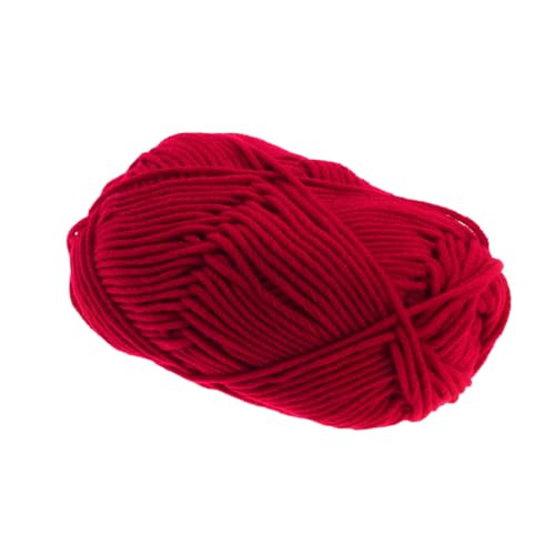 ABOOFAN Hilo de Algodón Leche para Tejer y Ganchillo Hilo Grueso Suave y Cálido para Suéteres Bufandas Gorros y Proyectos DIY Rojo