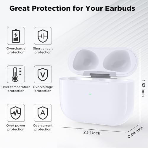 Image of Wireless Air Pod Charging Case for Airpod 3rd Generation, Airpod Case Replacement Compatible with Airpod 3, Airpod 3 Charging Cases with Lightning Port, 600mAh Battery, No Earbuds