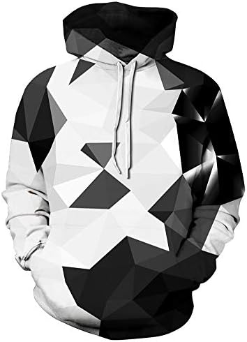Unisex Men Women’s 3d Print Long Sleeve Rave Sweatshirt Novelty Hip Hop Pullover Hoodie gifts for teen boys 14-16