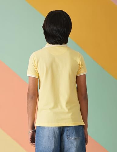 Image of Amazon Brand - Symbol Boys Cotton Rich Solid Polo Tshirt | Collar Tshirts | Half Sleeves | Plain-Regular Fit