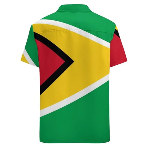 T-Shirt Drapeau Guyane pour Homme - Maillot Décontracté Estival