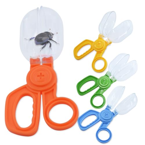 POMIKU Bug Catcher Scoopers for Kids, 4PCS Handy Scoopers for Bug Catching, Fine Motor Skills Toys for Children Ages 3+