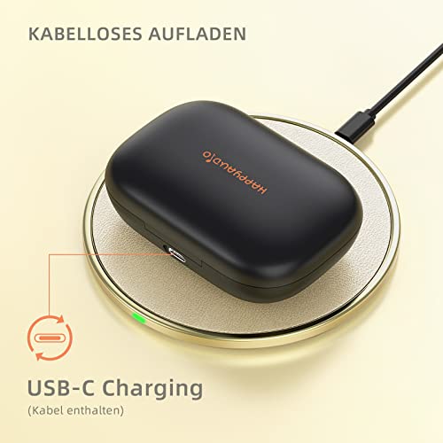 HAPPYAUDIO S3 In Ear Sport Bluetooth 5.3 Kopfhörer mit Bügel, Kabellose Ohrhörer mit klare Anrufe, Deep Bass Sound, 7 Std Akkulaufzeit, Kabelloses Aufladen, IPX6, Tastensteuerung – Bild 5