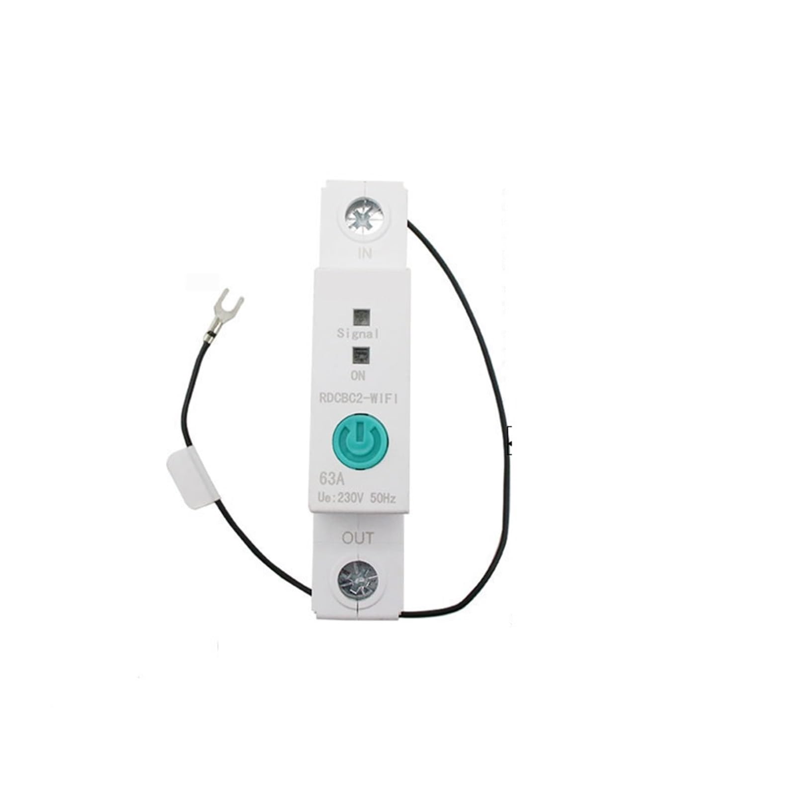 Medidor de energía Inteligente WiFi con Carril DIN 1P, Consumo de energía, medidor de KWh, Interruptor de Circuito, voltímetro de relé for hogar Inteligente Monitor de energía del hogar