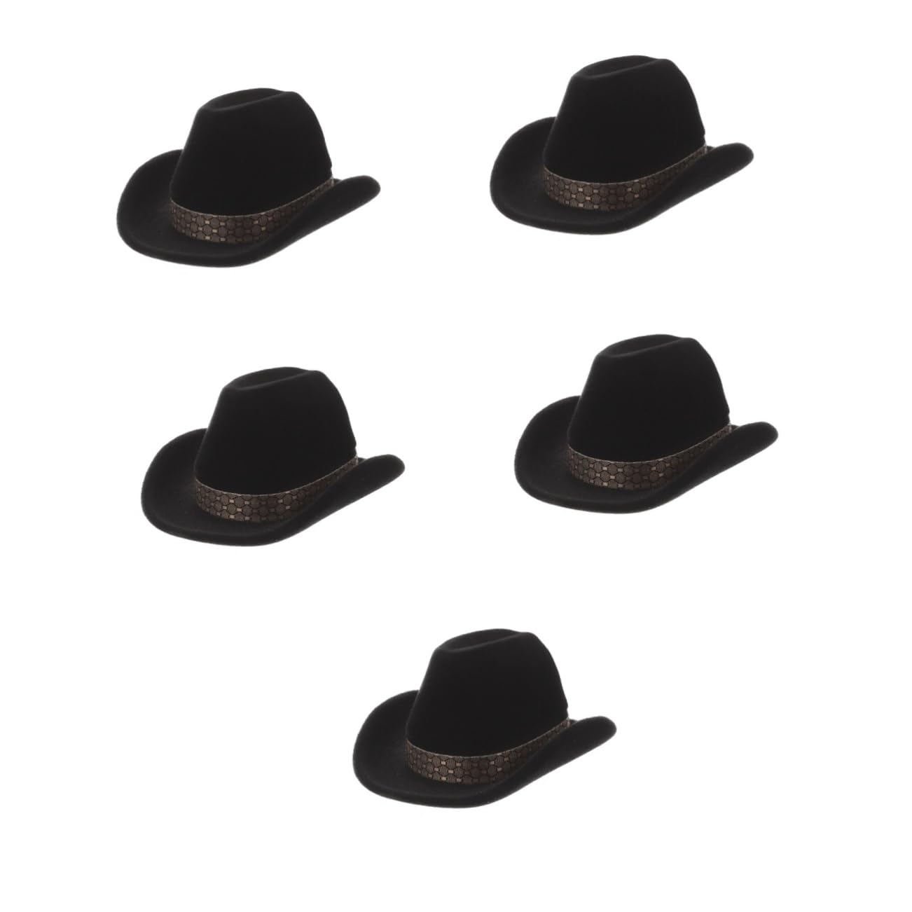 NOLITOY 5pcs Box Cowboy Hat Jewelry Box Small Organizer for Earrings Ring Storage Cowboy Hat Valentine