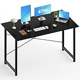 OLIXIS 47 Inch Home Office Desk, Small Computer Work Table with X-Shaped Reinforcement,...