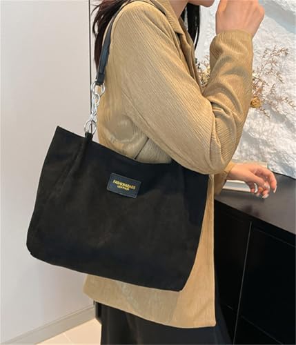 Women Retro Suede Tote Bag Slouchy Top-Handle Handbag Zipper Large Shoulder Hobo Bag Leather Strap Travel Work3