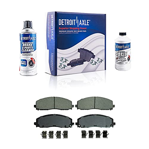 Image of Detroit Axle - Front Brake Calipers Brake Pads for Routan Chrysler Town & Country Pacifica Voyager Dodge Grand Caravan Ram C /V Replacement Disc Brake Calipers Ceramic Brake Pads