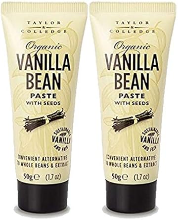 Set of 2 Organic Vanilla Bean Paste 50g Taylor & Colledge