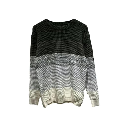 Pull rayé à manches longues pour homme en maille premium