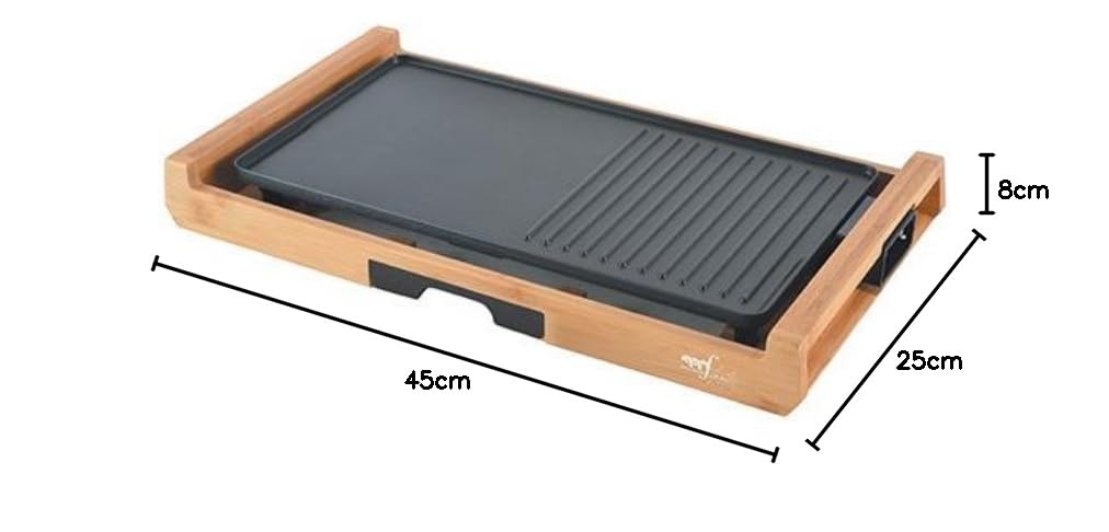 Melchioni Family Bamboo grill elektryczny, 1800 W, kolor czarny, rozmiar uniwersalny