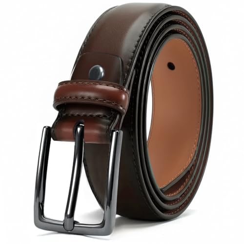 Image of WildHorn Men's Genuine Leather Pin Buckle Belt | Leather Belt for Men | Formal & Casual Wear | Stylish and Durable with Adjustable fit up to 48 inch