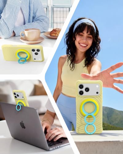 Image of SYNCWIRE Magnetic Phone Ring Holder, for MagSafe Phone Grip Stand Kickstand | 360 Rotation, Double-Sided Magnet, Cell Phone Grip Finger Holder, for iPhone 17 16 15 14 13 12 Pro Max, MagSafe Accessories