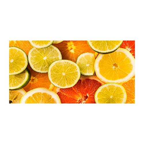 Tirages sur toile 100x50 cm de style art mural cuisine fruits orange