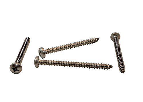 #8 x 2" Stainless Philips Pan Head Sheetmetal Screw (1/2" to 2" Lengths in Listing) 100 Sheet Metal Screws (#8 x 2 inch) -  Chenango Supply, S35B#08200