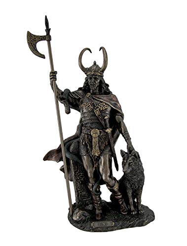 Estatua Loki Dios Nórdico de la Travesura de Resina 13.75 in miniatura 1