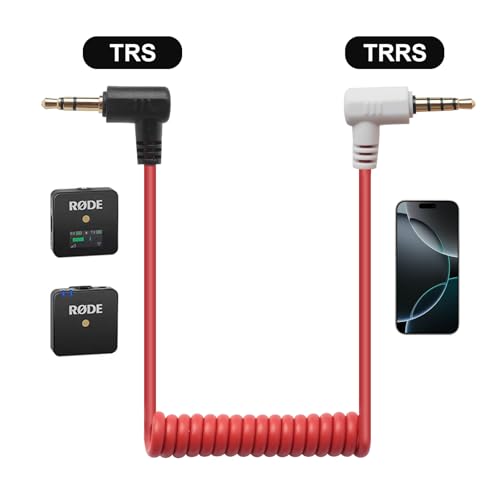 Câble microphone TRS vers TRRS 3,5mm pour interview vidéo et vlogging sur smartphone