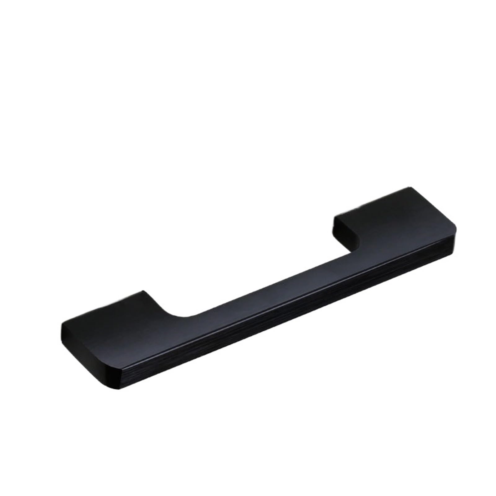 Poignée de porte d'armoire étendue 288mm en aluminium brossé noir ergonomique