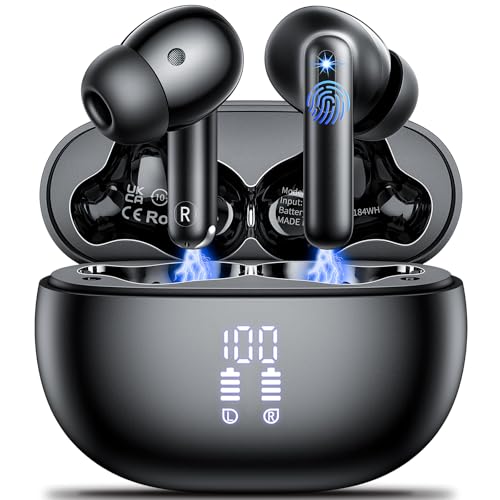【Ergonomia/IPX7 impermeabile】Cuffie wireless bluetooth è certificato ergonomicamente, realizzato in silicone liquido, pesa solo 3,2 g/orecchio ed è disponibile in 3 misure (tappi auricolari in silicone SML). La pressione dell'orecchio si riduce del 77% dopo 4 ore di utilizzo continuo e non cade durante l'esercizio fisico intenso. Auricolare impermeabile IPX7, con rivestimento nano-idrofobico per evitare che il sudore corroda la scheda madre.