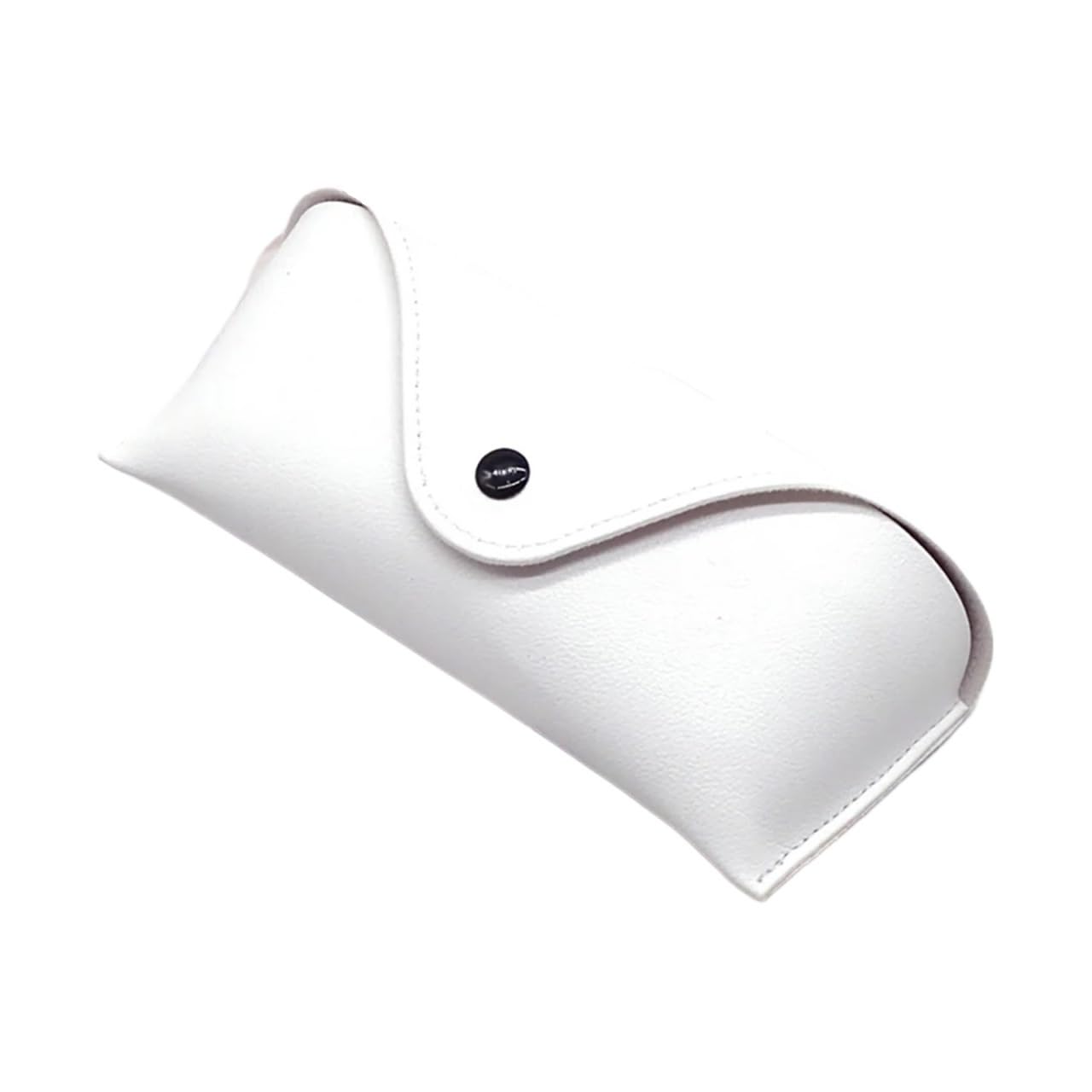 Brillenetui 2 Stück Hartschalenetui aus Leder for Brillen und Sonnenbrillen, praktisch, leicht, Schutzbox, einfarbig, leicht zu tragen(White)