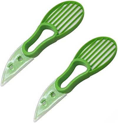 Gadgetime USA Avocado Slicer (Pack of 2) - 3 In 1 Tool - Cutter, Peeler, Pitter & Scooper - Multifunctional Knife - Splitter - Easy to Use - Kitchen Gadgets