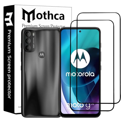 Image of Mothca Military-Grade Tempered Glass for Moto G62 / G32 / G73 / G53 / G31 / G41 / G71 5G / G42 / G14 with Edge to Edge Coverage - Case Friendly, with Installation Kit (Pack of 2)