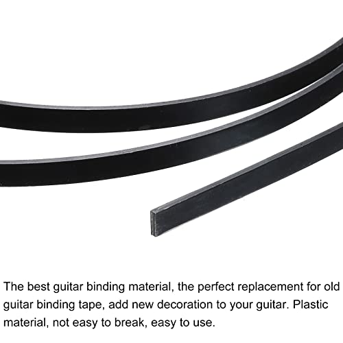 Meccanixity Plastic Binding Purfling Strip 1650X6X1.5Mm Guitar Binding Edge Trim For Acoustic Classical Guitar Black 1 Pack #TOP3
