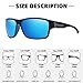 STORYCOAST Polarized Sports Sunglasses for Men Women Unbreakable Frame Cycling Fishing Driving 3Pack-Black+Red+Blue