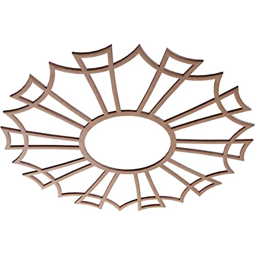 Image of Ekena Millwork 24 inchOD x 8 1 /2 inchID x 3 /8 inchT Augustus Wood Fretwork Pierced Ceiling Medallion, Wood (Paint Grade)