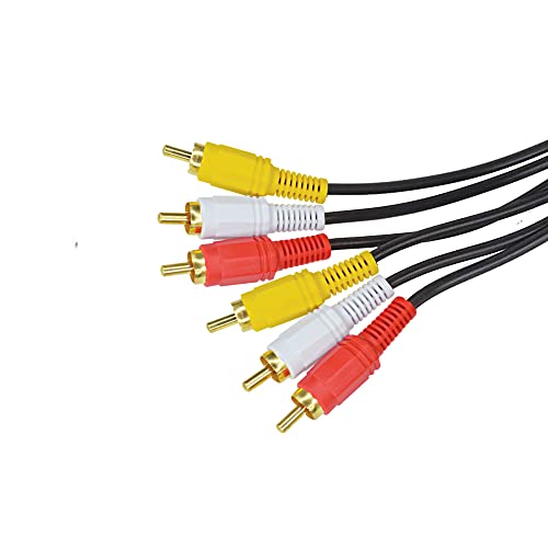 Image of MX 3 RCA Male to 3 RCA Male Elite Audio Video Cable, Composite AV Cord for TV, DVD, DVR, Home Theater, Gaming Consoles and Media Players