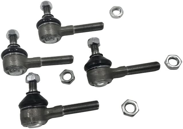 Kit de extremo de barra de acoplamiento interior y exterior, rosca derecha, recta, 4 piezas compatible con extremos Volkswagen Beetle 1968-1978