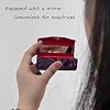 12PCS Lipstick Case with Mirror Bulk, Small Lipstick Holder for Purse, Storage Box Mini Floral Jewelry Cosmetic Case (Random Color)