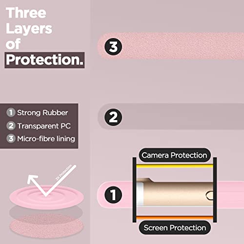 Image of Pikkme Back Cover | Full Camera Protection | Raised Edges | Super Soft Silicone | Bumper Case for iPhone 7 Plus / 8 Plus (Rose Pink)