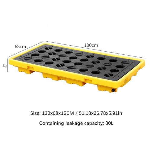Plateforme de rétention modulaire pour palettes, entrepôts et usines, idéale pour les garages et les espaces de stockage industriels. Plateau étanche et résistant, conçu pour les déversement