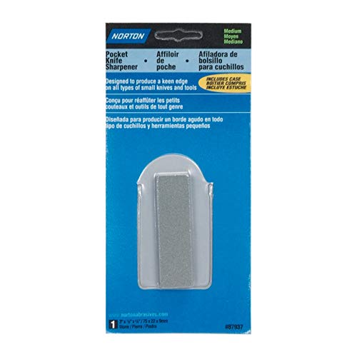 Norton Pocket Knife Abrasive Sharpener with Case, 3