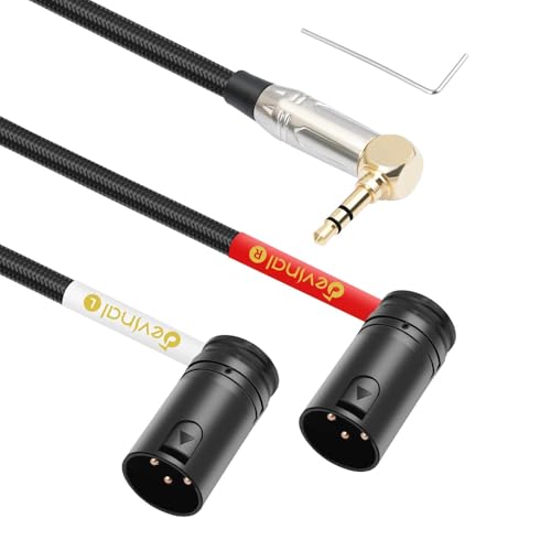 Câble XLR à angle droit pour interview vidéo et micro sur reflex 91 cm