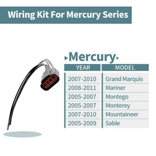 Miniatura 5 de Muzzys WPT688 (cables de 12 AWG mejorados) Resistencia del motor del soplador HVAC Conector de reparación Arnés de enchufe Coleta Compatible con: