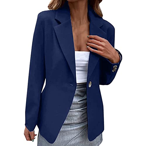 Elegante Donna Blazer Estivo Leggero Lungo, Business Office Lavoro Festa